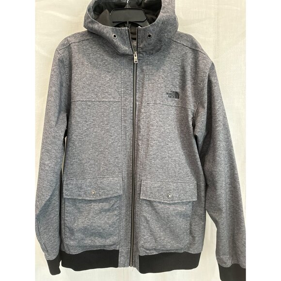 The North Face Mens XL Heather Gray Hooded Full-Zip Jacket - Picture 1 of 5